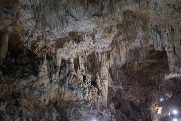 Okinawa,Japan-June 1, 2019: Calcareous cave or limestone cavern in Ishigaki island, Okinawa