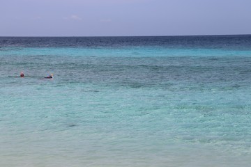 Snorkeling in paradisiac beach in Malaysia