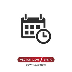 Calendar and time icon