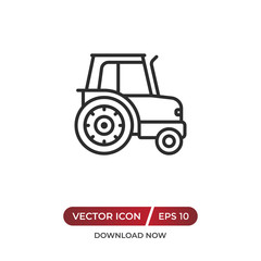 Tractor vector icon