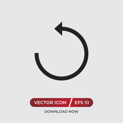 Reload vector icon in modern design style for web site and mobile app