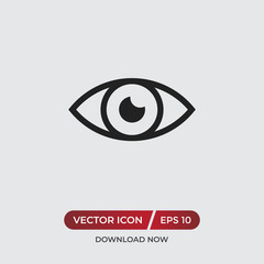 Eye vector icon in modern design style for web site and mobile app