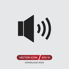 Speaker vector icon, volume symbol in modern design style for web site and mobile app