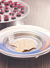 Table Set for Communion or the Lords Supper a Christian Remembrance of Jesus Christs Death