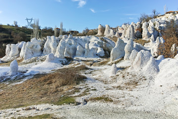 Panorama of Rock Formation The Stone Wedding near town of Kardzhali, Bulgaria