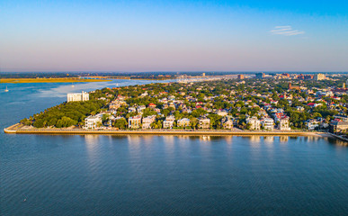 Charleston Battery Aerial in Charleston, South Carolina, USA