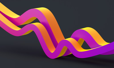 Abstract 3d render, minimalistic background, modern graphic design