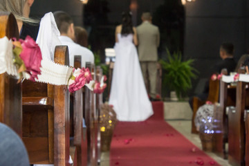 Couple Getting Married on the Altar