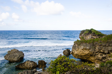 rocks and sea