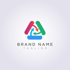 Recycle triangle logo design for your Business or Brand