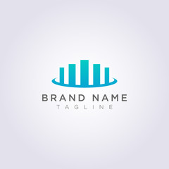 Logo Design from a combined bar chart symbol with a crown for your Business or Brand