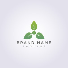 Creative circular leaf design for your business or brand