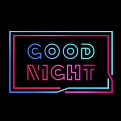 good night with neon style