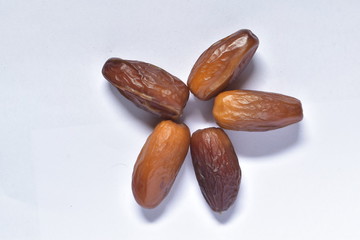 isolated date palm on white background