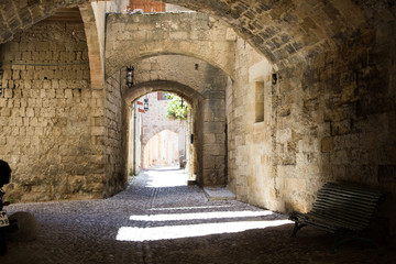 Fototapeta na wymiar Old town of Rhodes