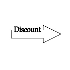 Discount icon arrow pointer illustration line