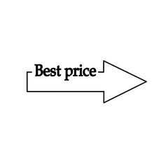 Best price icon arrow pointer illustration line