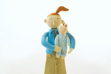 ポートレイト　母　母親　赤ちゃん　子供　家　暮らし　クラフト　オブジェ　クレージュ　立体オブジェ