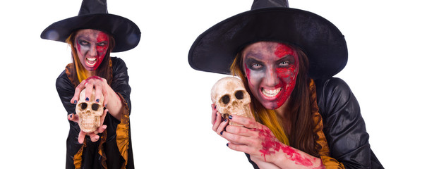 Witch isolated on the white background