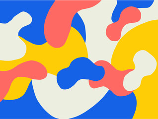 patern seamless vector composition of color shapes and contours for background and fabric print - Vector