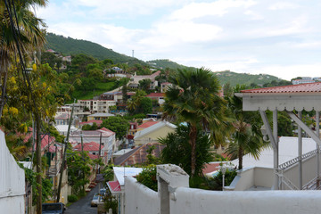 Historic Town of Charlotte Amalie at Saint Thomas Island, US Virgin Islands, USA