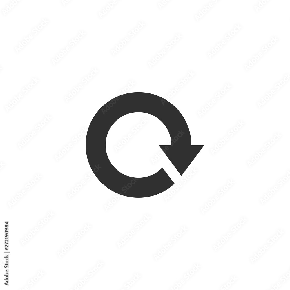 Poster Rotation icon vector. Repeat or reload symbol icon illustration. . Rotate arrow logo design inspiration