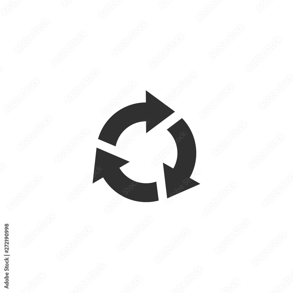 Poster Rotation icon vector. Repeat or reload symbol icon illustration. . Rotate arrow logo design inspiration