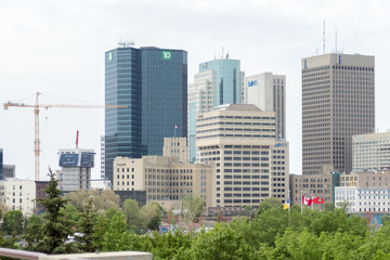 Winnipeg city downtown businesses buildings 