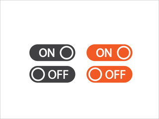 On off vector icon, switch symbol. Modern icon isolated on white background.