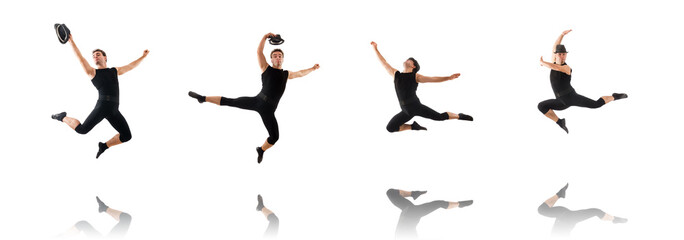 Fototapeta premium Dancer isolated on the white background