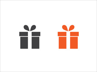 Gift box icon vector isolated on a white background
