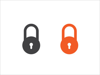 Lock Icon Vector isolated on white background