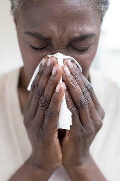 Woman with cold