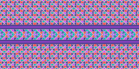 Seamless pattern mosaic oriental. Traditional antique ornament morocco and arabian. Geometry oriental ethnic tile.
