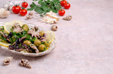 Baby octopus in spicy dressing