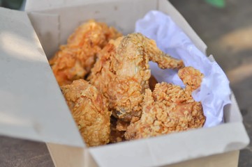 fried chicken, deep fried chicken
