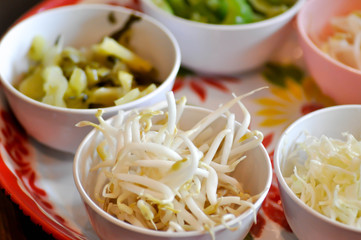vegetable and pickled vegetable, preserved vegetable dish