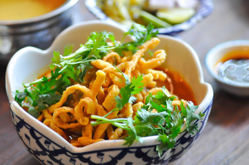 noodles, Thai noodles or Khao soi