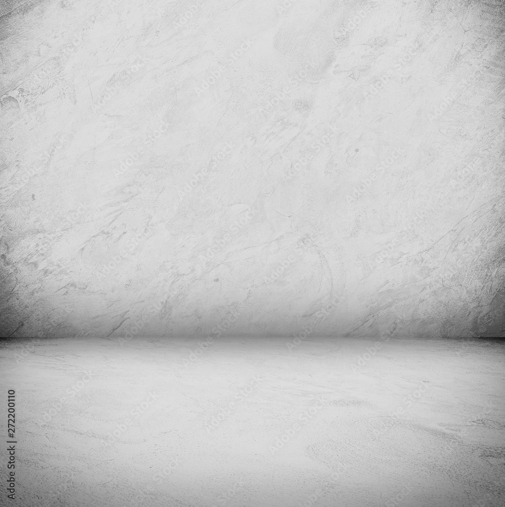 Aufkleber white concrete background concrete floor and concrete floor with studio light for backdrop design