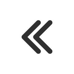 Obraz premium left arrow icon, arrow icon vector, in trendy flat style isolated on white background. arrow icon image, arrow icon illustration