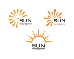 sun ilustration logo vector icon