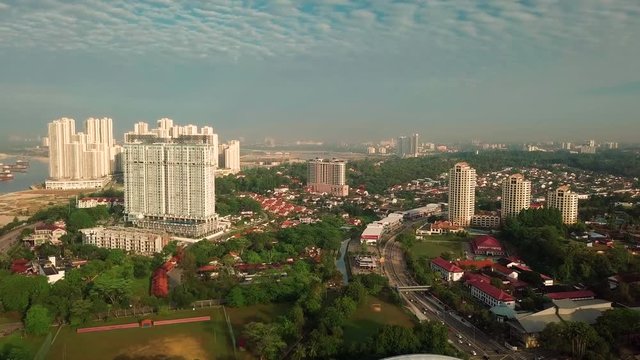 Johor Bahru City Aerial View, Malaysia