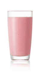 strawberry smoothie in glass