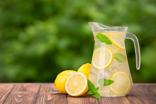 lemonade in glass jug