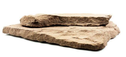Rock Mountain Overlap on white background, Blank for design, mock up for display products.