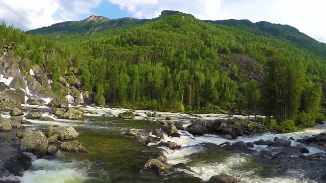Waterfall Uchar. Altai mountains, Siberia, Russia