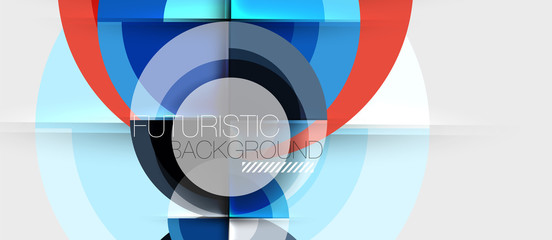 Fototapeta premium Geometric design abstract background - circles