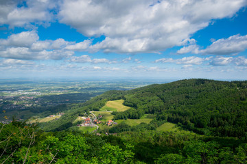Fototapeta na wymiar Blick vom Brigittenschloss in Sasbachwalden im Schwarzwald