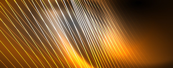Color light with lines, outer space background, bright rays