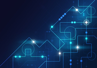 High tech technology geometric